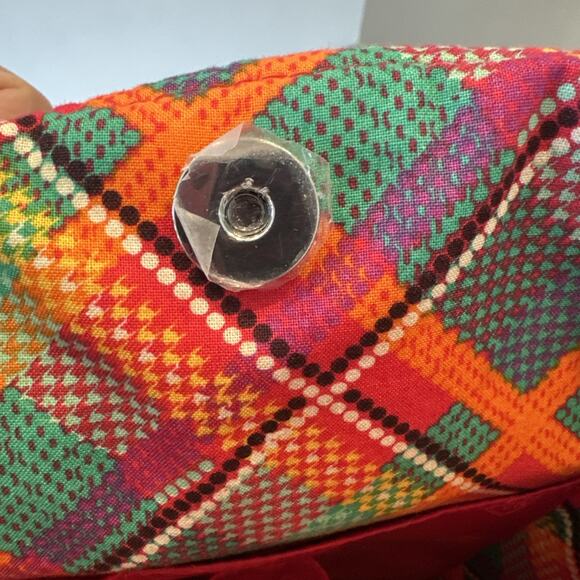 Vera Bradley Tote Bag, Rumba Summer 2017, Red with Colorful Flowers - Picture 7 of 10